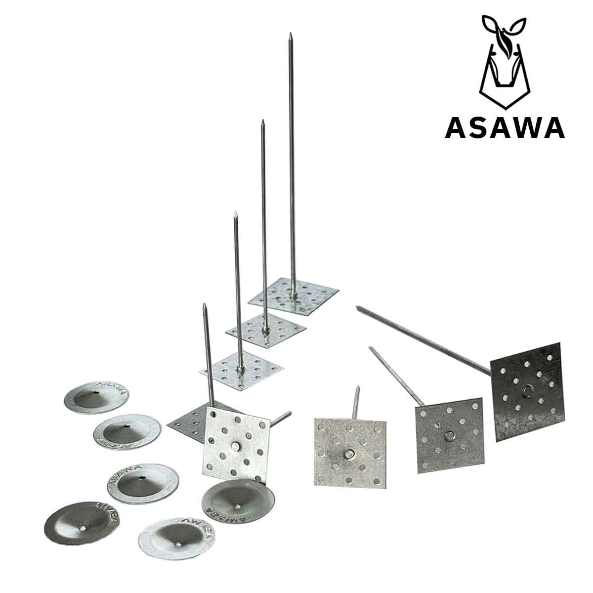 หมุดยึดฉนวน (หนามเตย) ASAWA PIN ชนิดกาวตะปู