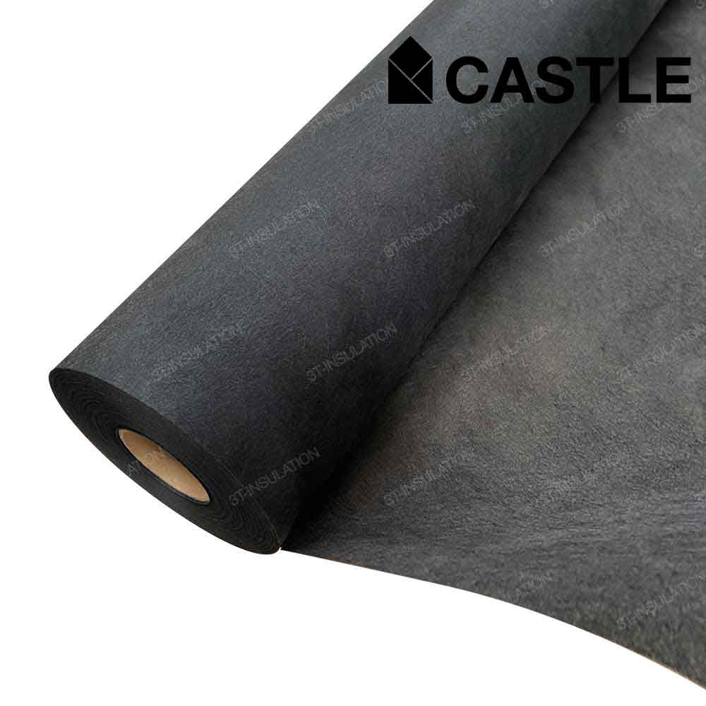 ผ้าใยแก้วทิชชู่สีดำ CASTLE Black Glass Tissue